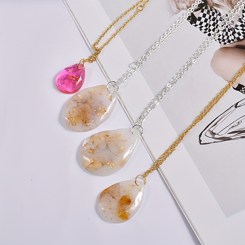 DIY Crystal Epoxy Resin Earrings Mold Water Pattern Wave Necklace Pendant  Bracelet Hanging Earrings Jewelry Silicone Resin Molds
