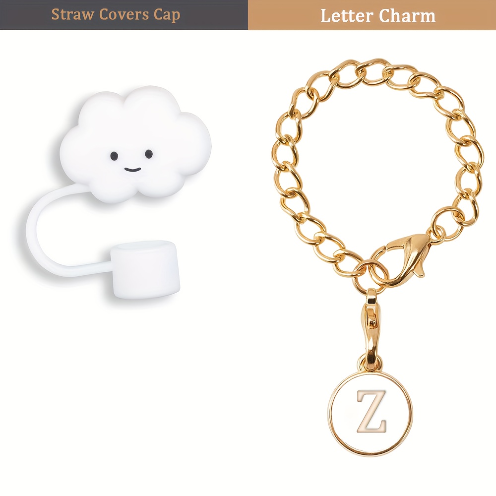 Silicone Straw Covers Letter Charms, For Stanley Cup, For Stanley