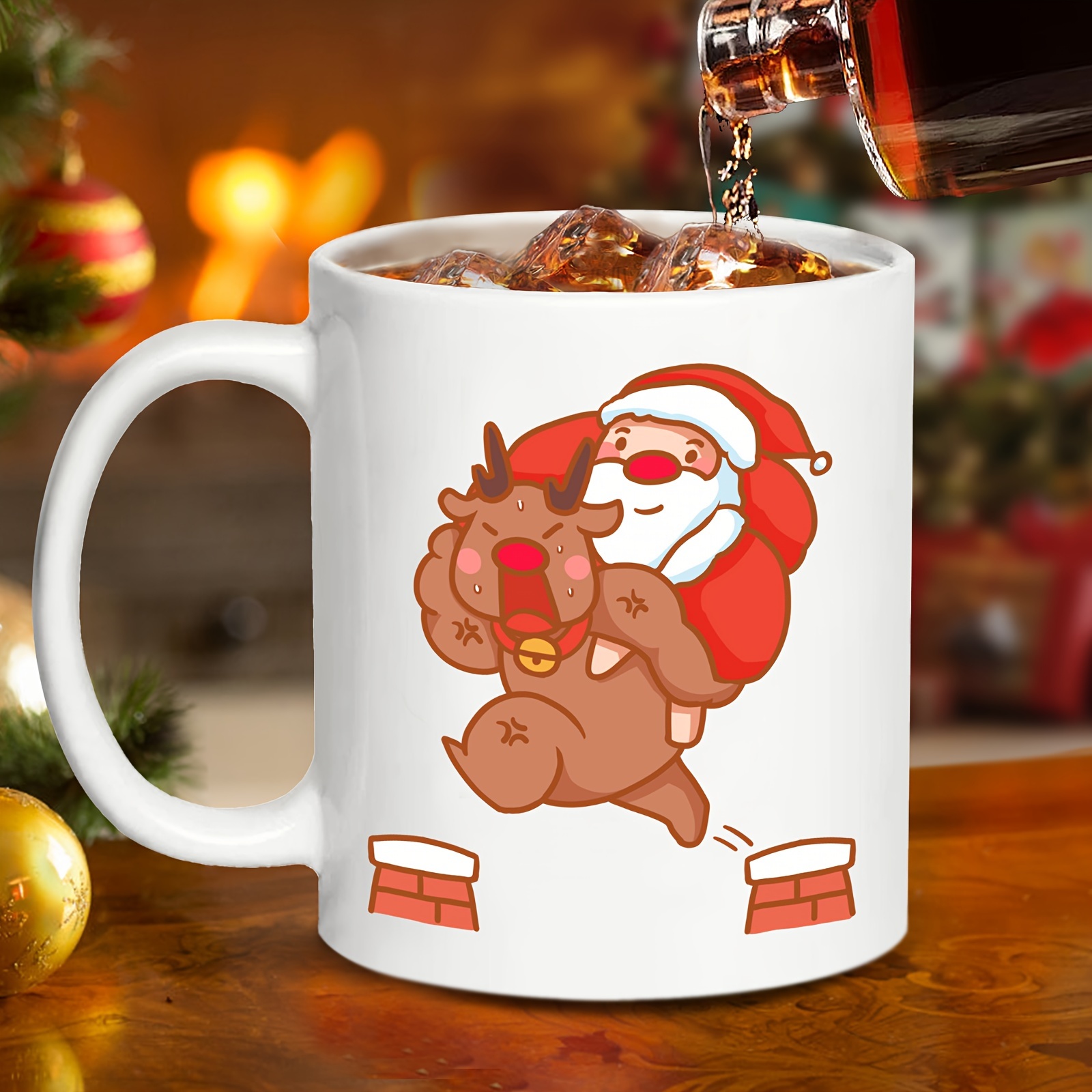 I LOVE hot moms - Coffee Mug. Coffee Tea Cup Funny Words Novelty Gift  Present White Ceramic Mug for Christmas Thanksgiving