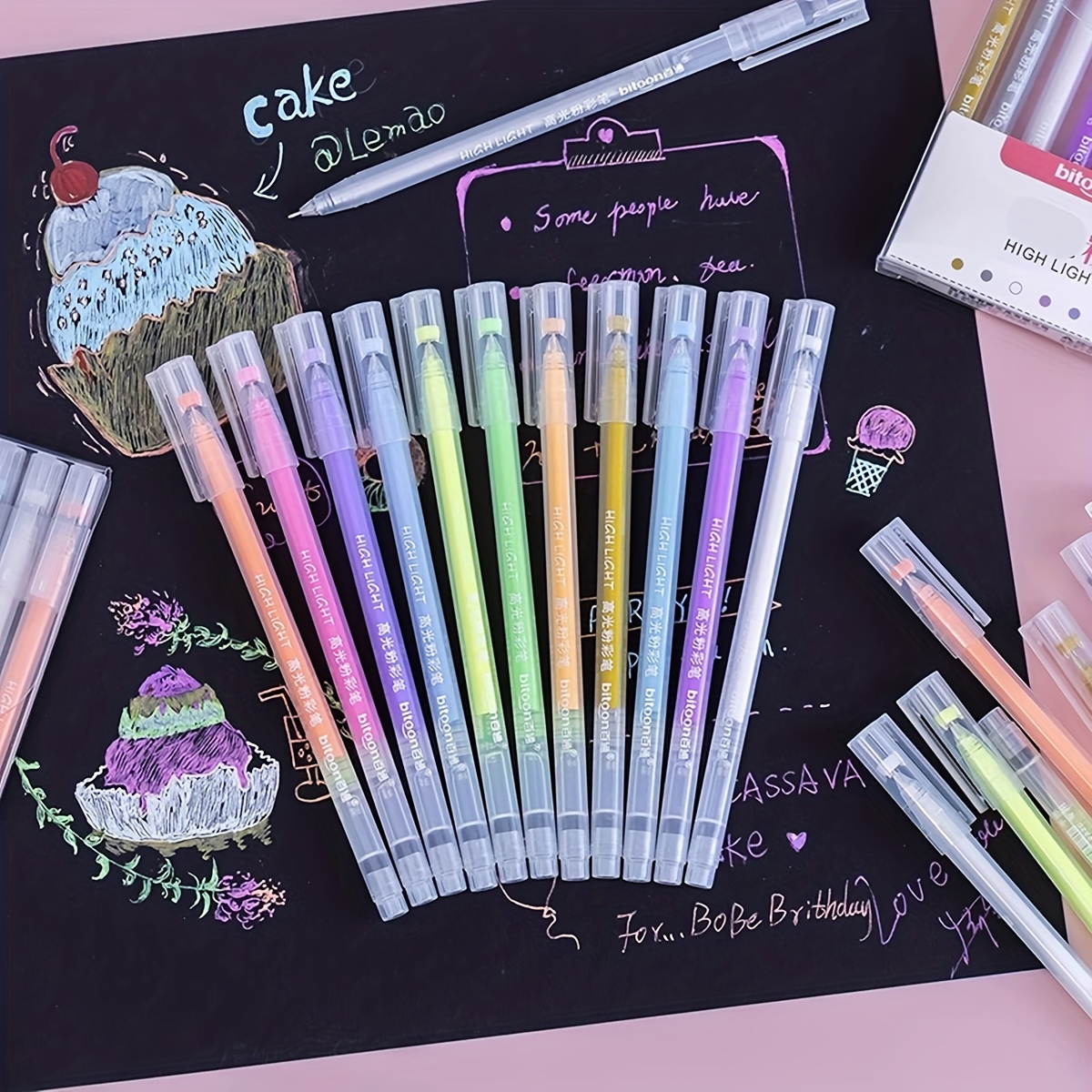 Color Gel Pen Pack - Temu