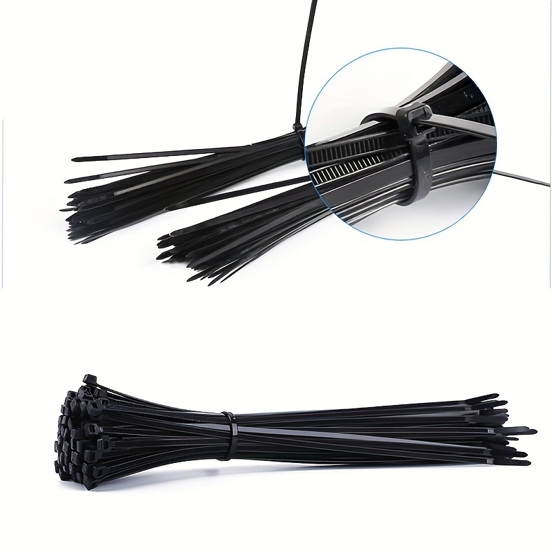 500 Stück Kabelbinder Set Schwarz aus Nylon, Premium Qualität