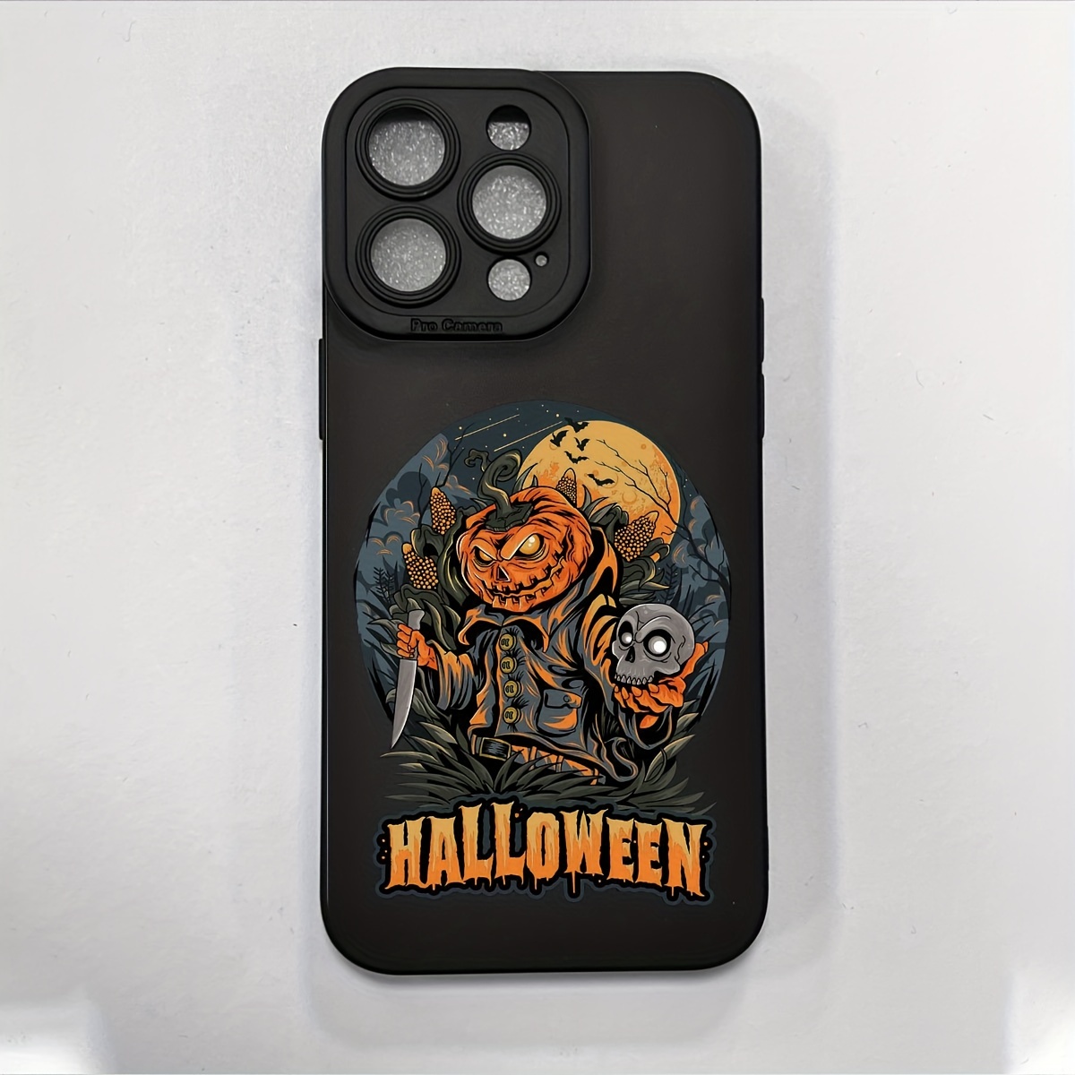 Halloween Element Pumpkin Graphic Protective Phone Case Temu