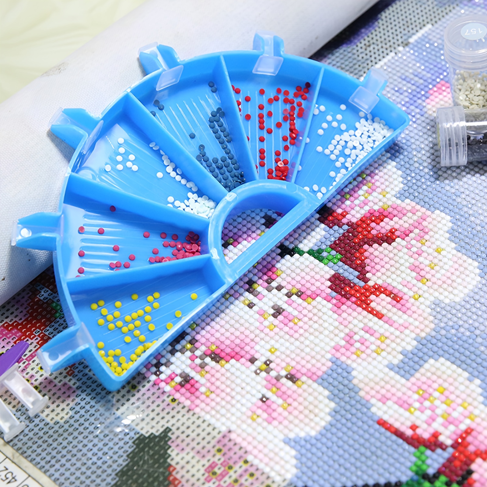 Qingsi 12 Pcs Diamond Painting Accessories Tray Organizer Art Painting Bead  Sorting containers for DIY Crafts /Glitter /Rhinestones/ Diamond Embroidery