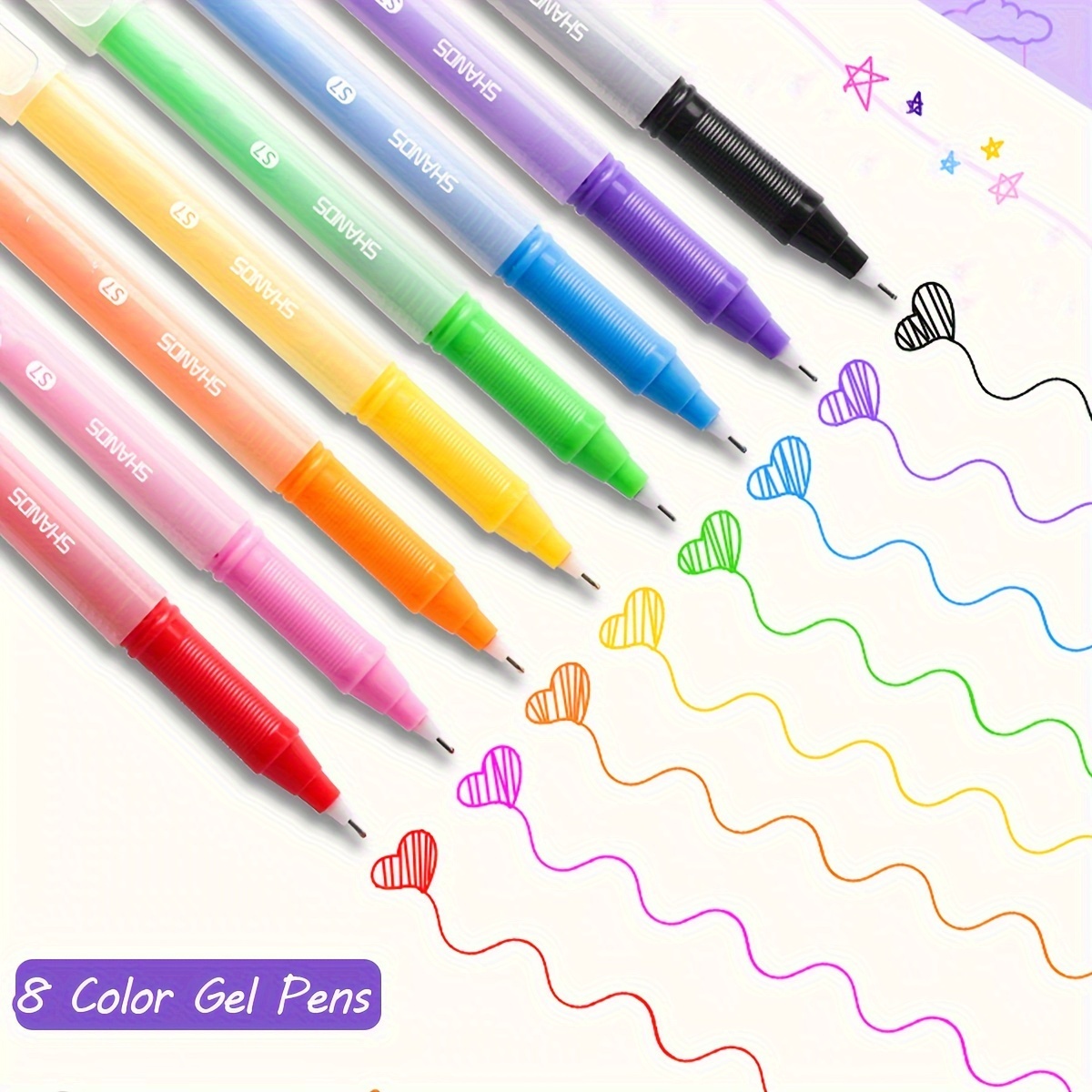 Penna gel Glitter Set di penne gel Glitter Cancelleria per studenti per  disegnare Set di penne colorate regalo