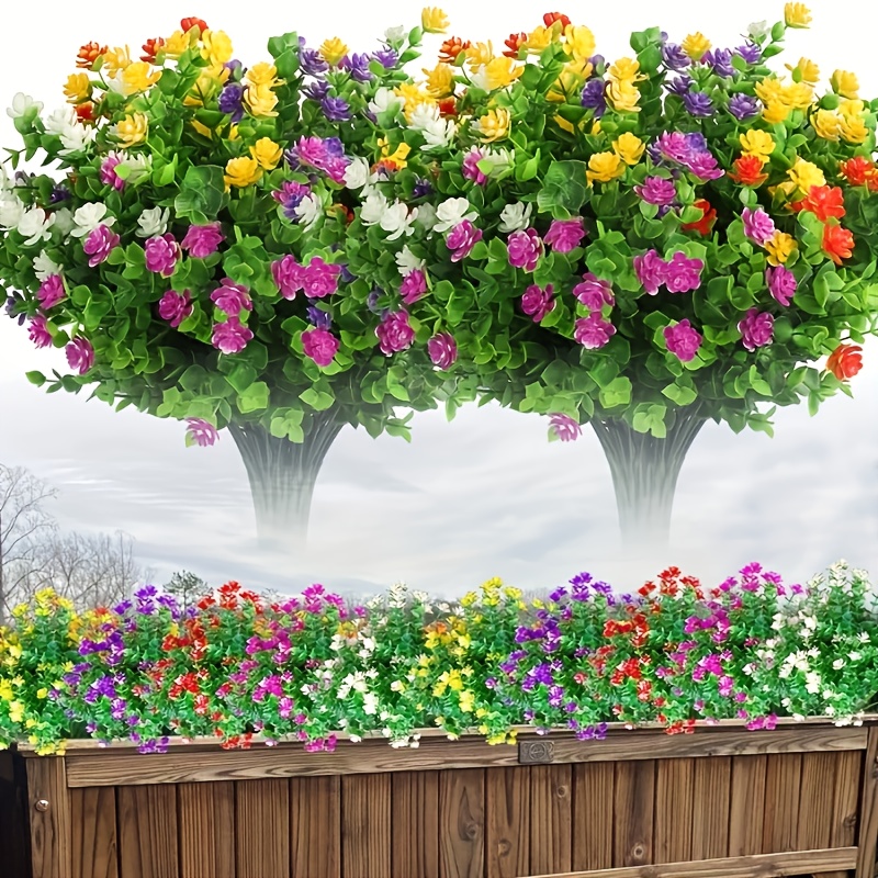 Artificial Flowers Outdoor Fake Flowers For Decoration Uv - Temu