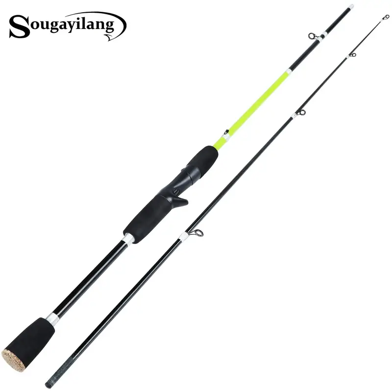 Sougayilang 2 Sections Fishing Rod 1 8m Carbon Fiber Casting - Temu