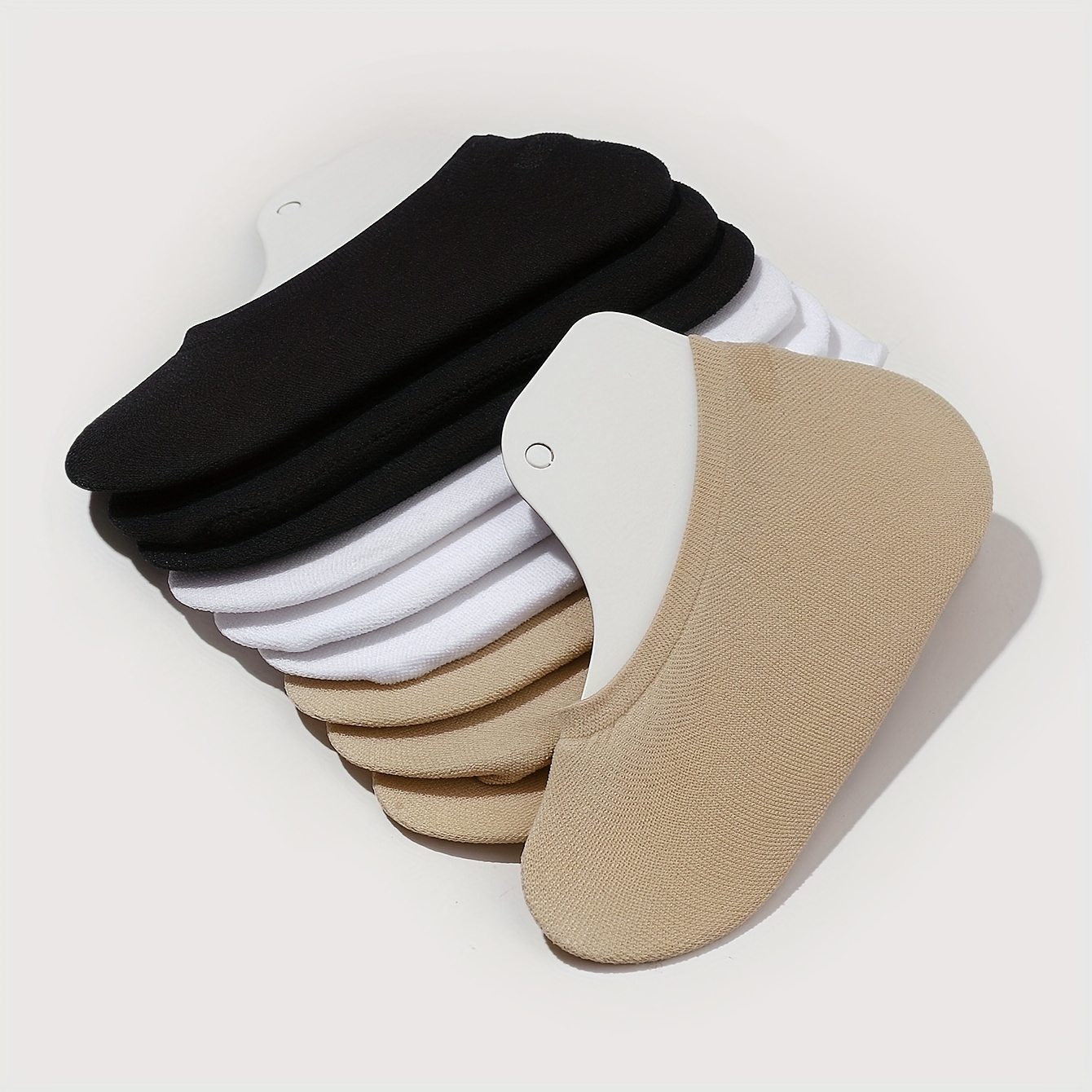 10pairs Girls Ultra Thin Nylon Blend Boat Socks