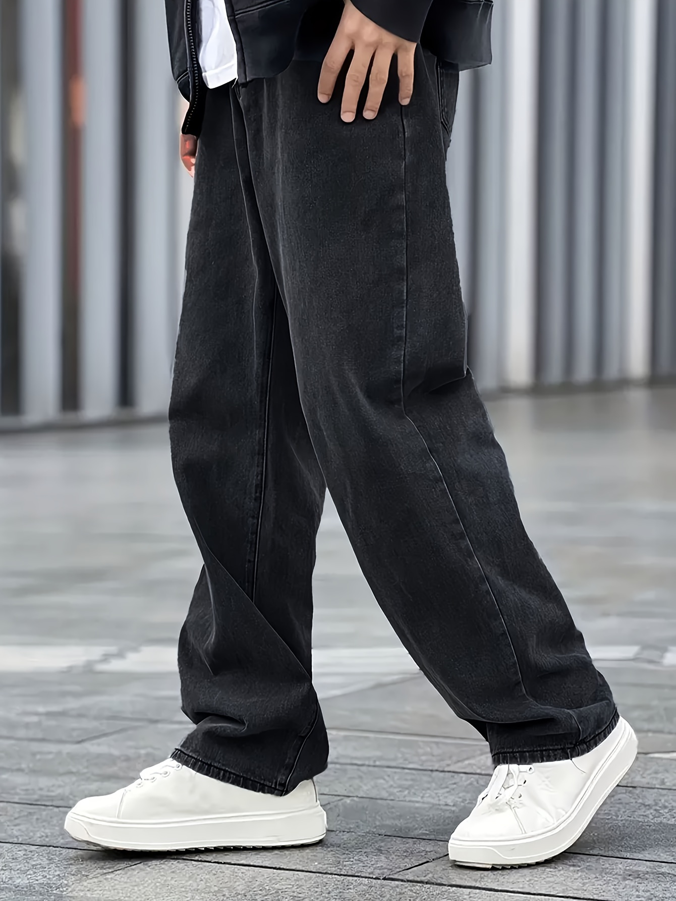 Men's Loose Fit Baggy Jeans Casual Street Style Comfy Denim - Temu Sweden