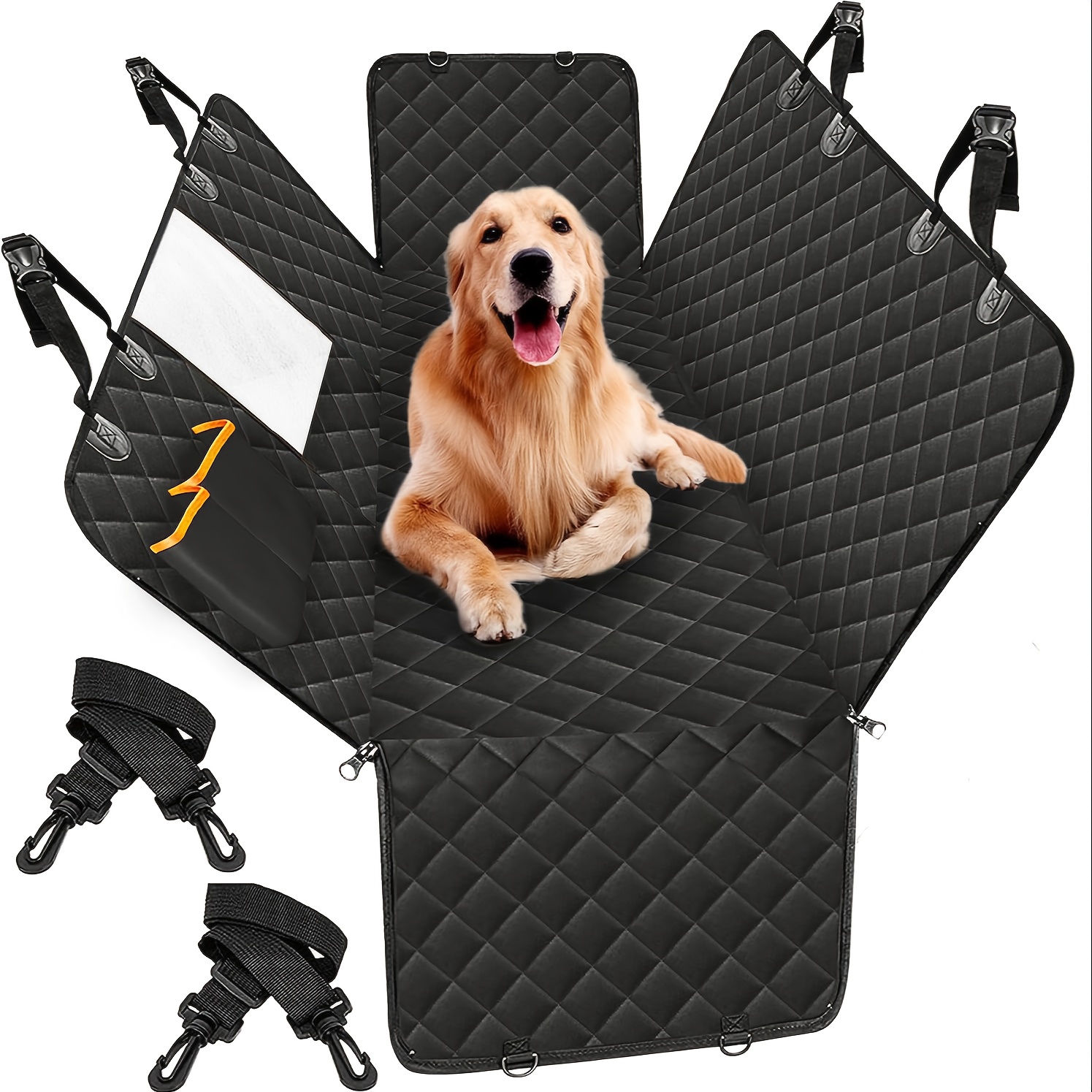 Hundesitzbezug Autositzbezug für Haustiere, 100% WatKratzfest verhindern  Antinlip Hund Auto Hängematte, erproof Autositzbezüge mit Netzfenster,  Hunde