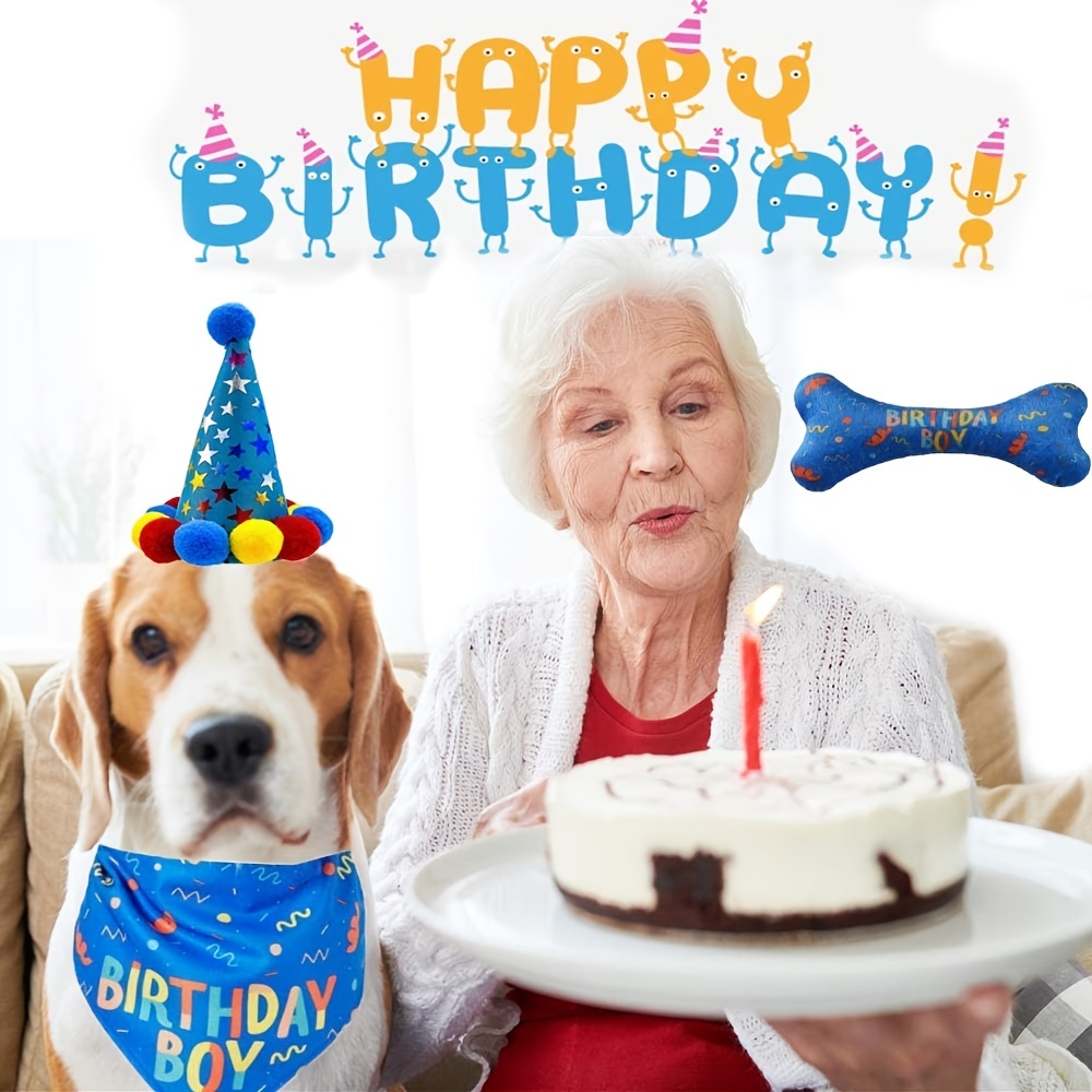 5pcs/set Dog Birthday Bib, Dog Birthday Hat, Happy Birthday Toy, Dog  Party Kit, Happy Birthday Supplies, Dog Birthday Accessories A
