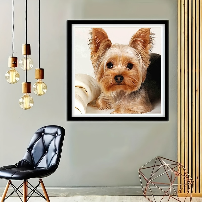 Noche Yorkshire Terrier Dog Diamond Painting Kits,5D Crystal Gem Paste  Craft,Suitable for Beginner Home Decor Cafe Decor and Other Multiple  Choices
