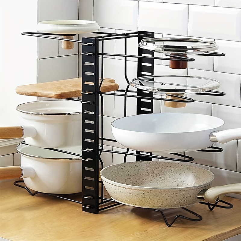 Pots And Pans Organizer For Cabinet Adjustable Pan Organizer - Temu