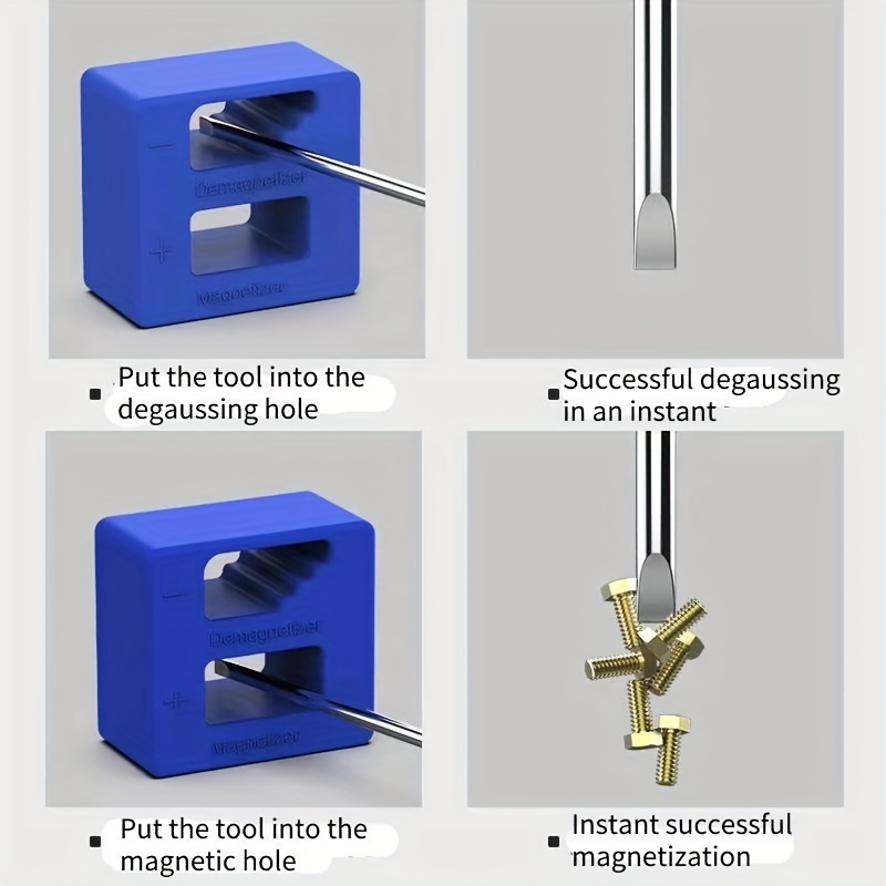 1pc Precisione Blu Magnetizzatore E Demagnetizzatore, Magnetizzatore  Demagnetizzatore Per Cacciavite, 2 In 1 Strumento Rapido Di