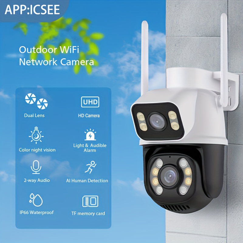 Cámara Ip Impermeable Wifi Hd 2 Antena V380 Pro Cámara wifi de exterior con  alta resolución protege tu hogar desde cualquier lugar de…