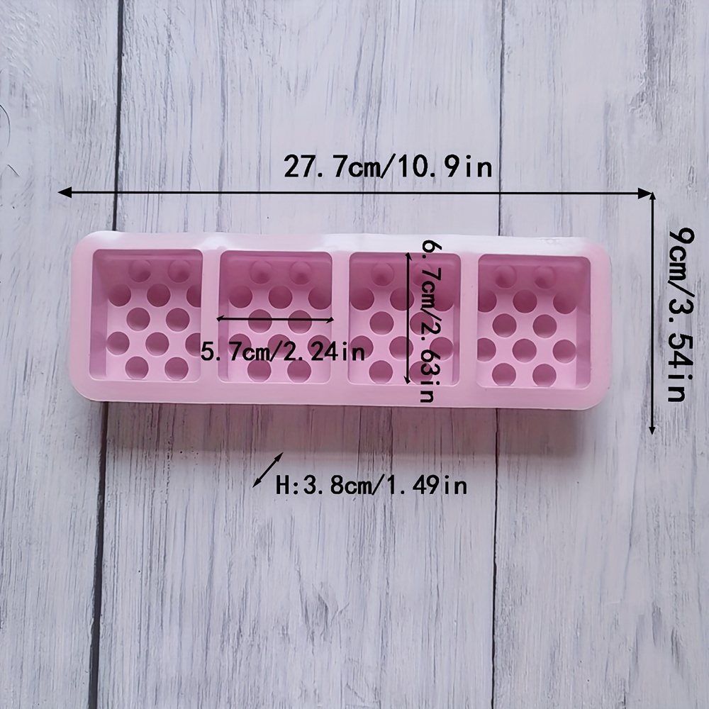 4 cavity Soap Mold Square Silicone Mold For Diy Aromatherapy - Temu