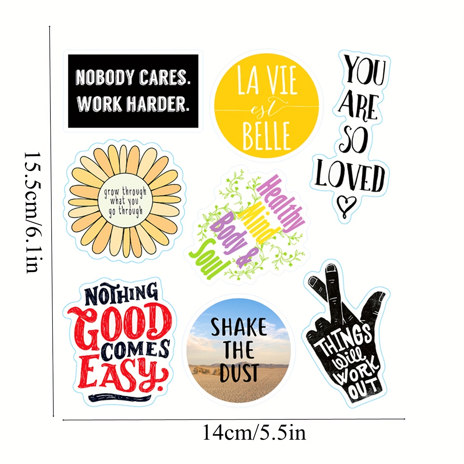  400Pcs Inspirational Words Stickers, Motivational Waterproof  Vinyl Stickers for Kids Teens Adults Teachers, Positive Quote Stickers for  Water Bottles Laptops Phone Journaling Scrapbooking : Toys & Games