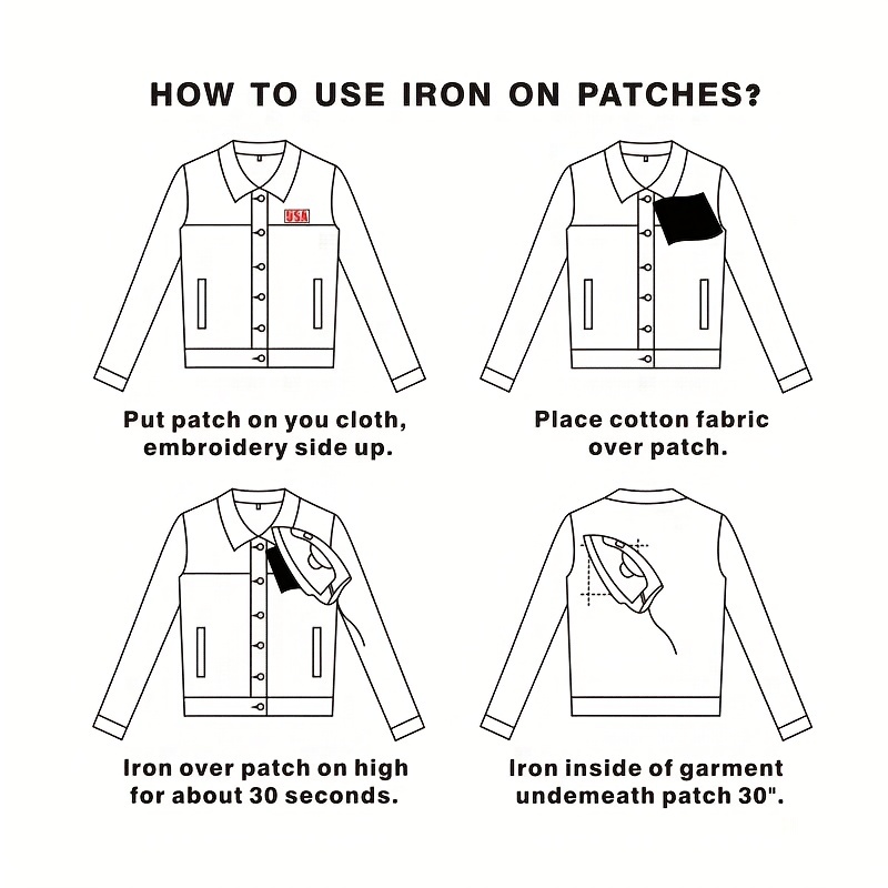 Punk Patch Jackets Iron Applique