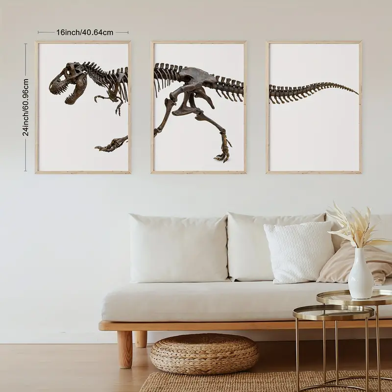 Prints Painting Dinosaur Wall Art Unframed Black And White - Temu