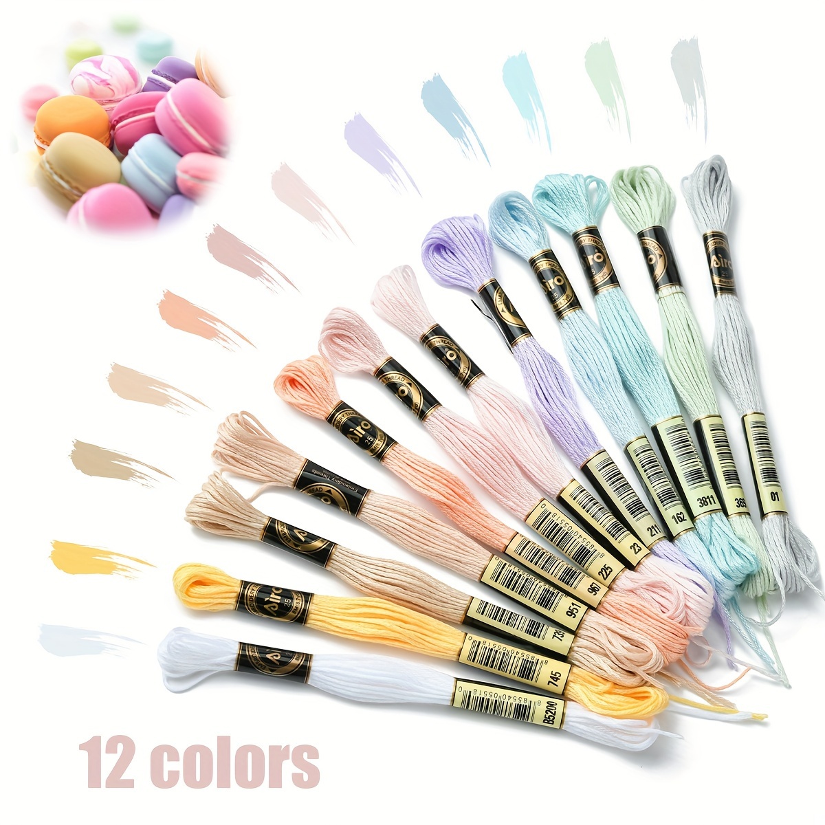 TEMU 12pcs/set Embroidery Floss Stitch Threads Friendship Bracelets Floss Crafts Floss