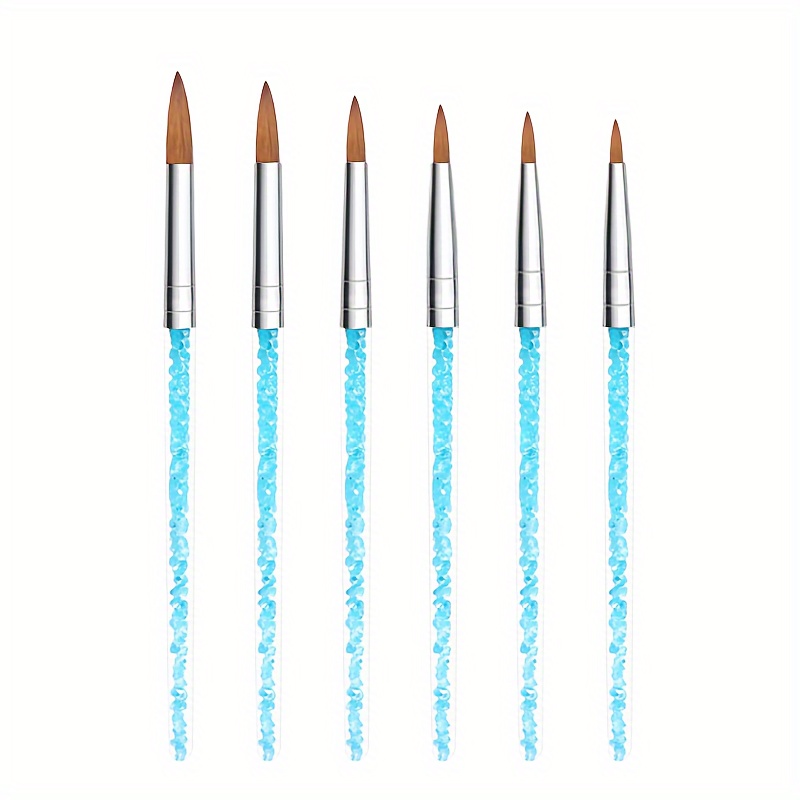 

6pcs Nail Art Brushes Set, Nail Art Design Tools, 3d Builder Nail Gel Brush, Professional Acrylic Nail Drawing Pen, Nail Art Brush For Salon At Home Diy Manicure