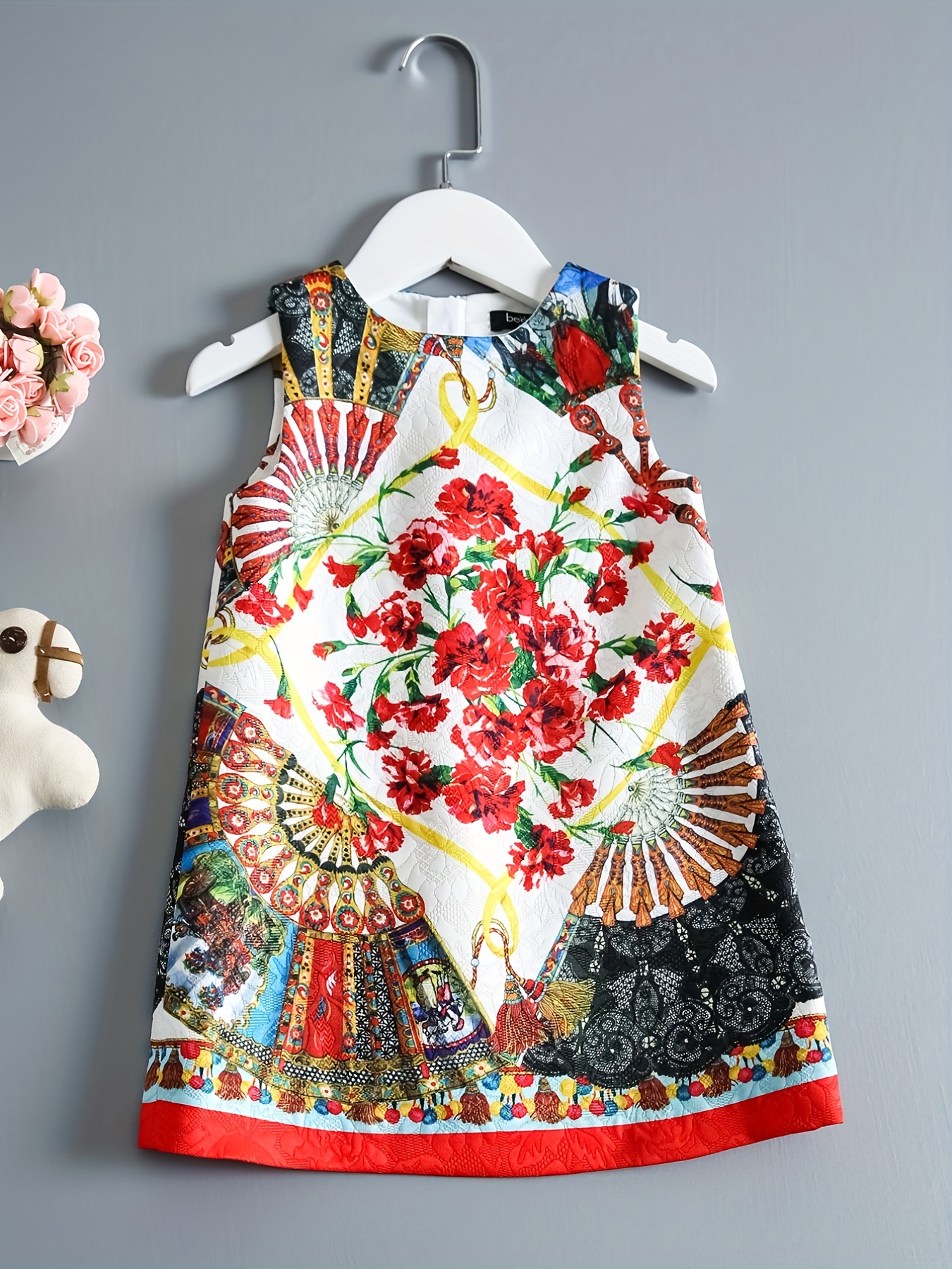 Floral Cotton Sweatshirt in Multicoloured - Dolce Gabbana Kids