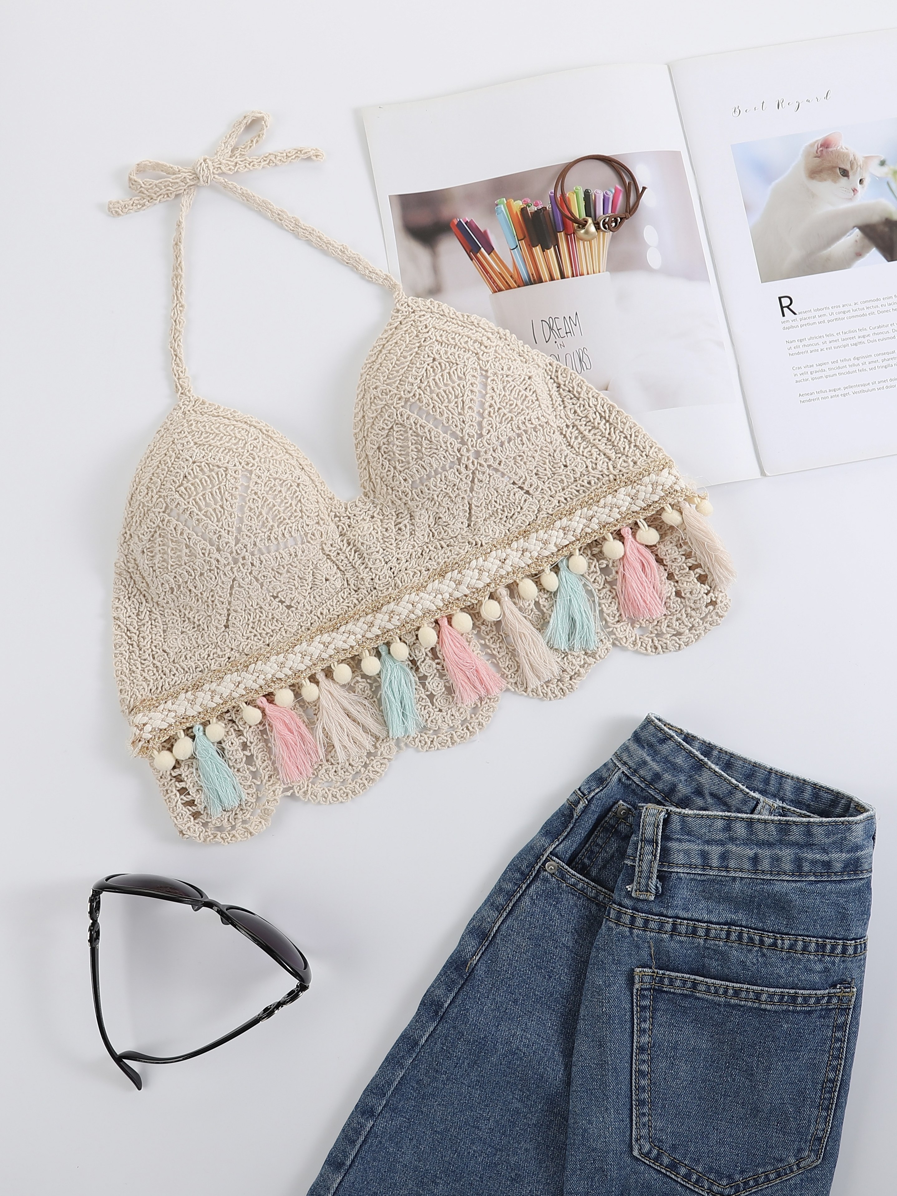 Bralette Crop Top - Temu