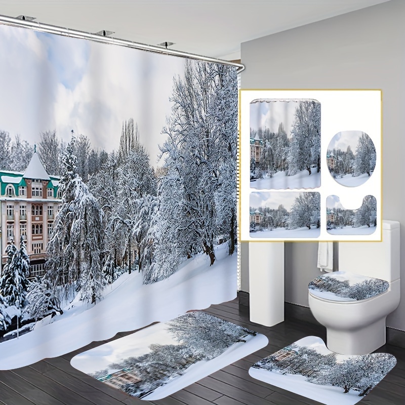 Sports Ski Shower Curtain with Hooks Extreme Sport Theme Fabric Bathroom  Shower Curtain for Kids Boy…See more Sports Ski Shower Curtain with Hooks