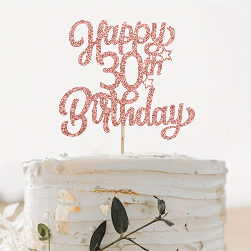 Cake Topper Rose Anniversaire 50 ans