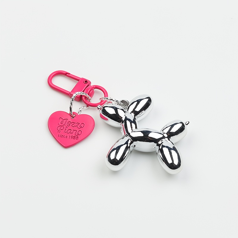 Acrylic Love Balloon Dog Keychain Technology Sense Dark And - Temu