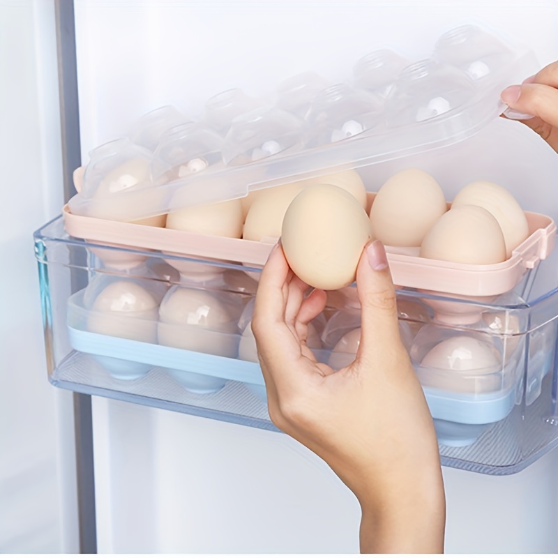 Multipurpose Fridge Egg Storage Box Double Layer Lid