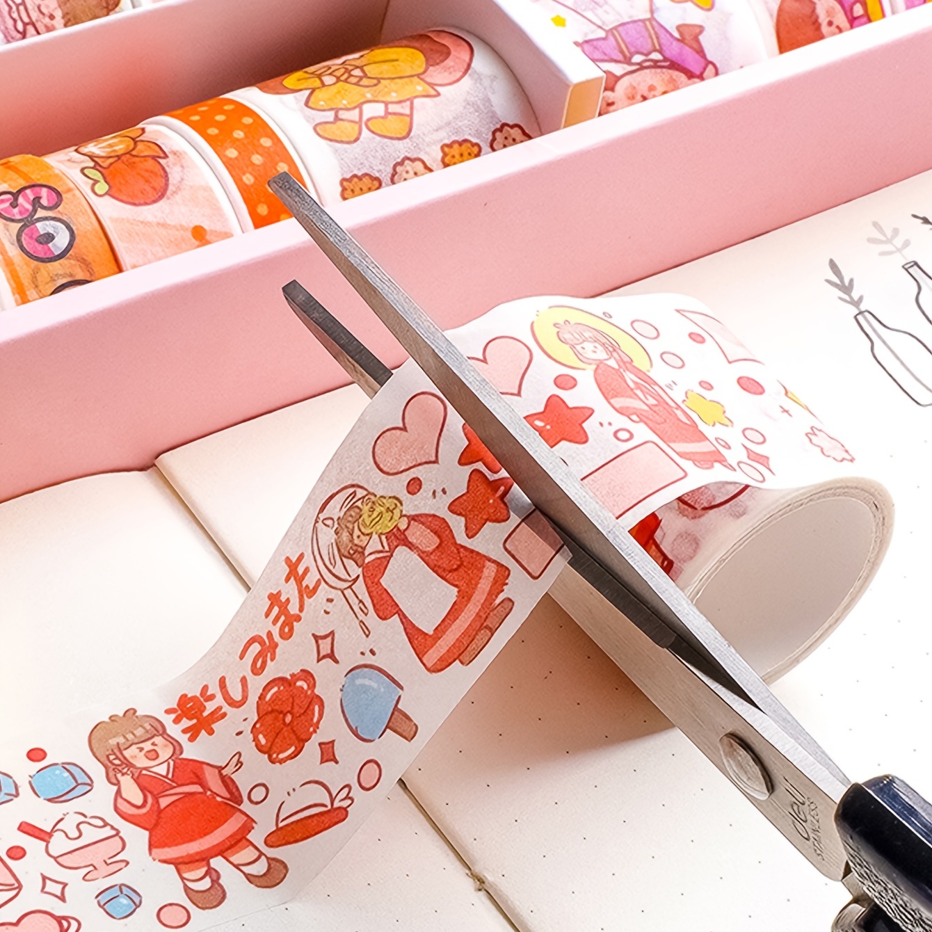 Set di 30 rotoli di nastri adesivi colorati Washi da 15 mm di larghezza,  per decorazioni, washi tape, nastro adesivo decorativo scrivibile per  lavori fai da te, libri di ritagli e disegni 