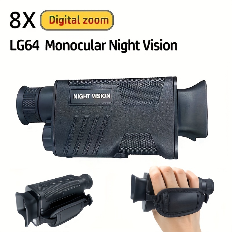 HD NV1000 Monoculaire de vision nocturne, caméra de vision nocturne  infrarouge avec zoom numérique 5X, vue complète de 200M dans l'obscurité  totale - Temu France