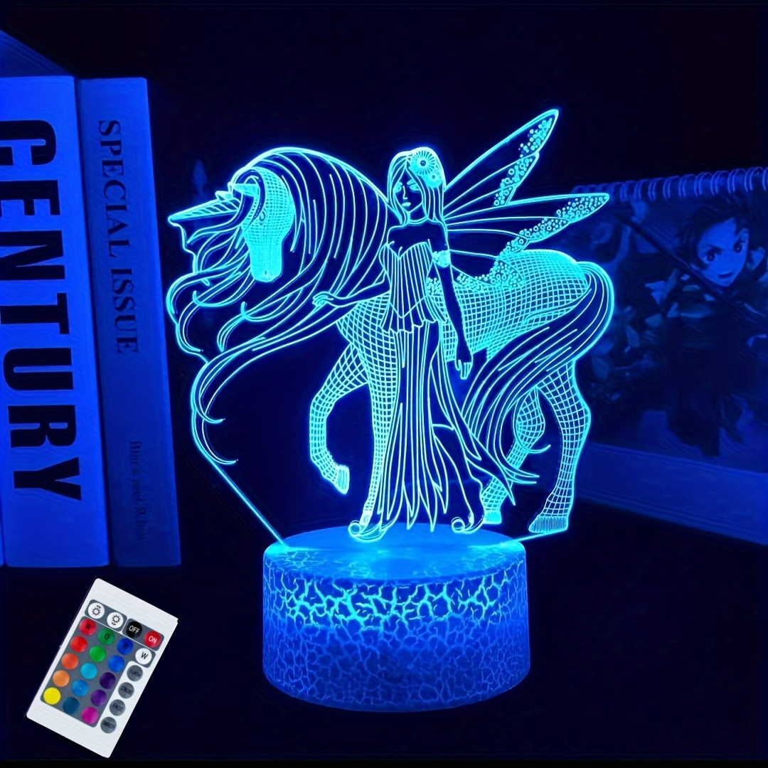 Luz Nocturna Unicornio Luces Led Lámpara Noche Portátil - Temu