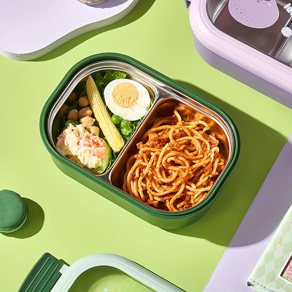 Insulated Lunch Box, Stainless Steel Lunch Box, Cute Separated Bento Box,  Outdoor Portable Student Office Worker Lunch Box, For Teenagers And Workers  At School, Canteen, Back School, For Camping Picnic And Beach