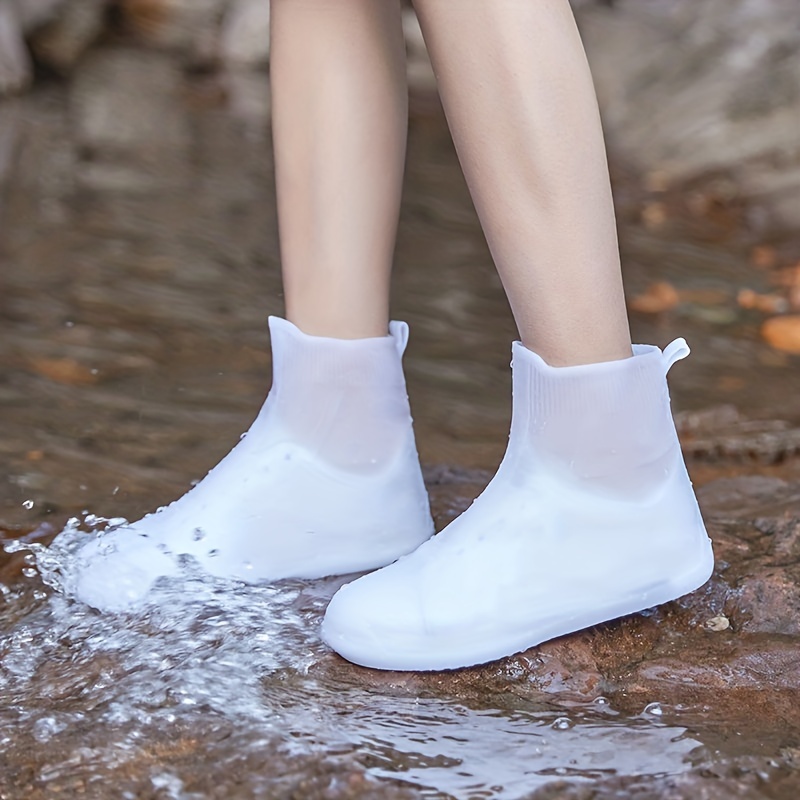 Couvre-chaussures imperméable à la pluie d'été, épais, antidérapant,  résistant à l'usure, pratique