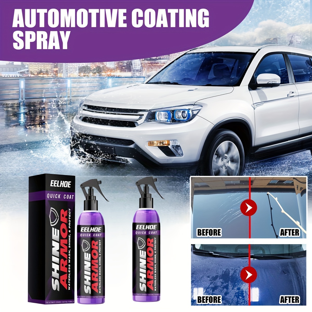 Ceramic Coating For Cars 3 In 1 Long Lasting Wash Wax Protection For  Automobile Waterless Quick Scratch Repair Coating Spray