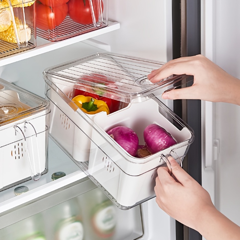 1 Caja Almacenamiento Refrigerador Organizador Nevera Cajas - Temu