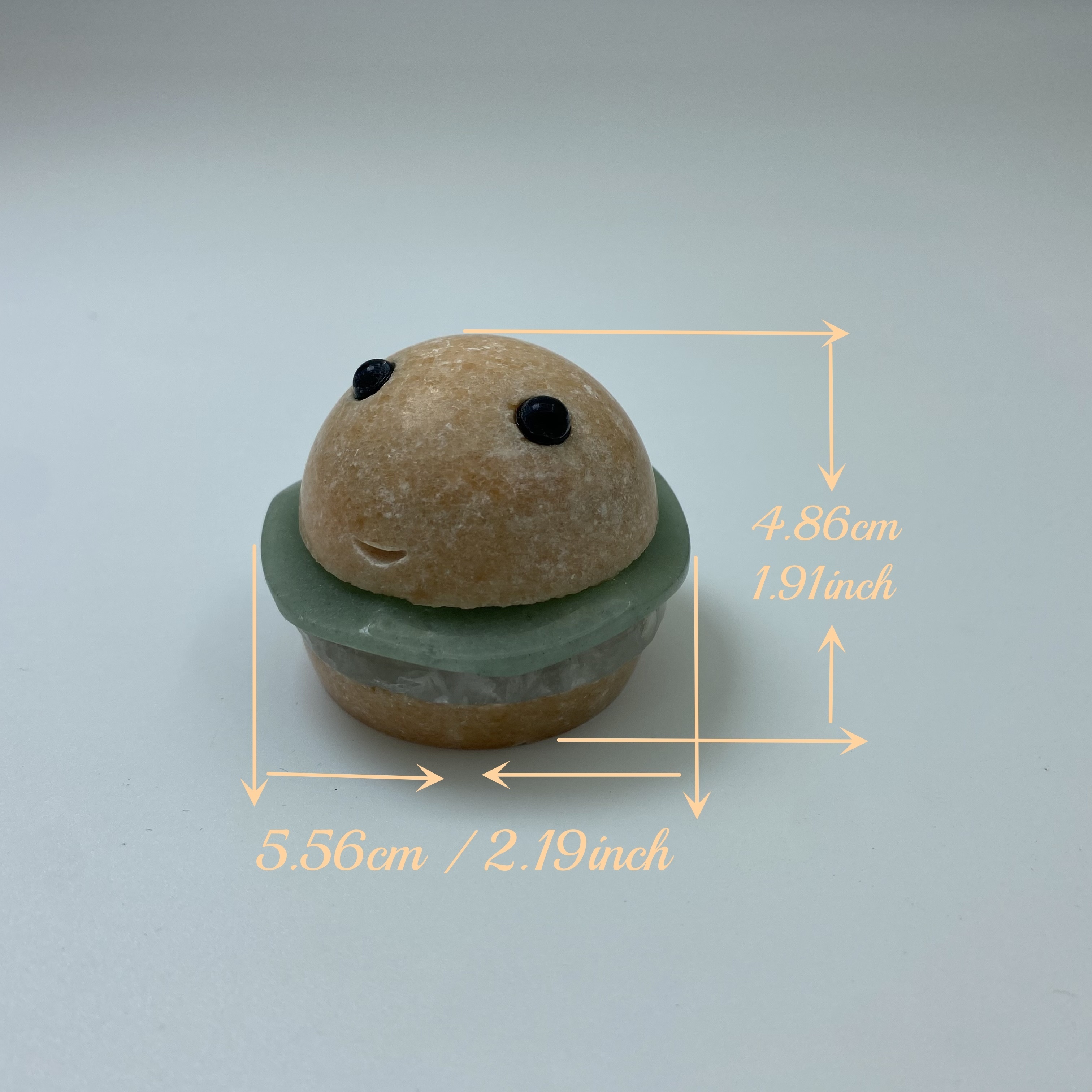 1pc Sunstone Hamburger Agate Green Aventurine Natural Crystal Stone