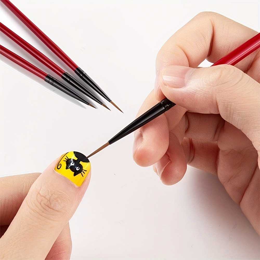 8Pcs Flower Drawing Pen Gradient DIY Nail Art Brush Set Painting
