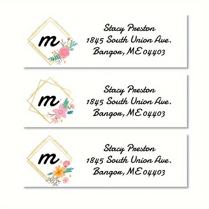 Personalized Return Address Labels Wedding - Set of 240 Elegant Custom  Mailing Labels for Envelopes, Self Adhesive Flat Sheet Personalized Name