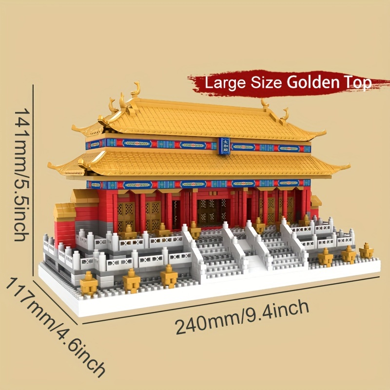 chinese architecture micro building blocks set Temu