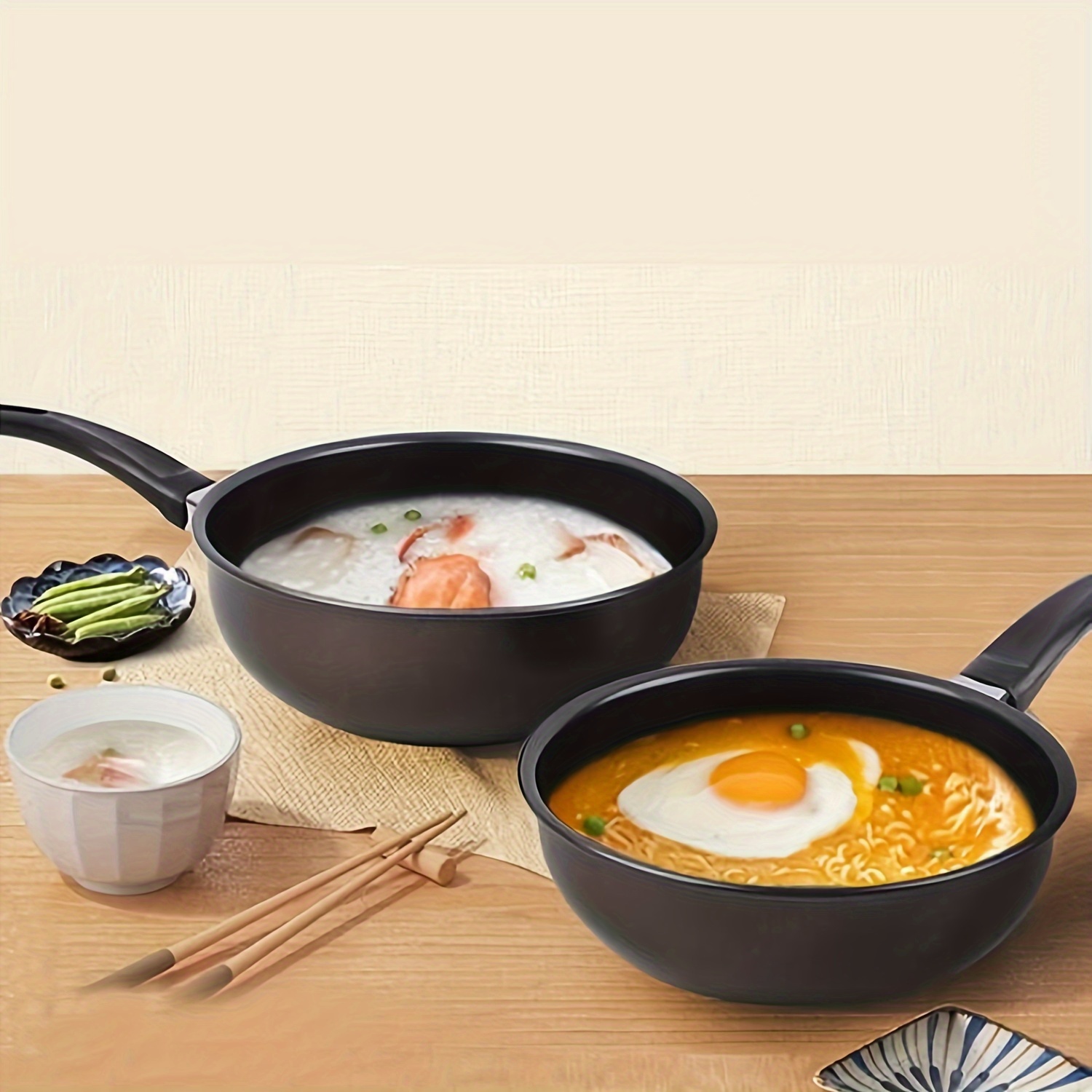 Korean Ramen Pot Soup Cooking Pot Portable Nonstick Instant Noodle