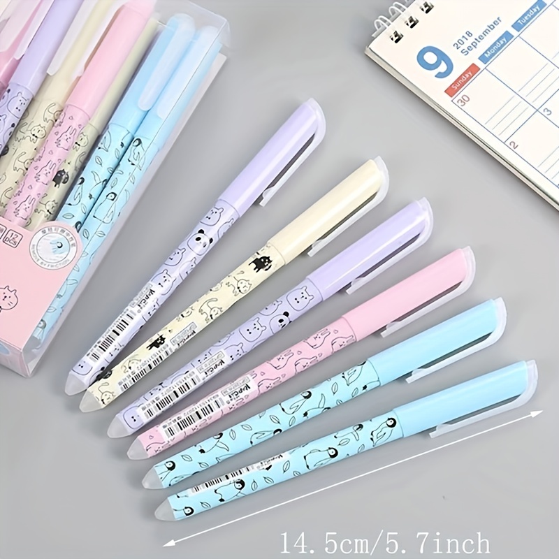30 Pcs/set 0.35mm Kawaii Erasable Pens for Writing Notebooks Girls Cute Gel  Pens Office Accessories School Supplies Stationery