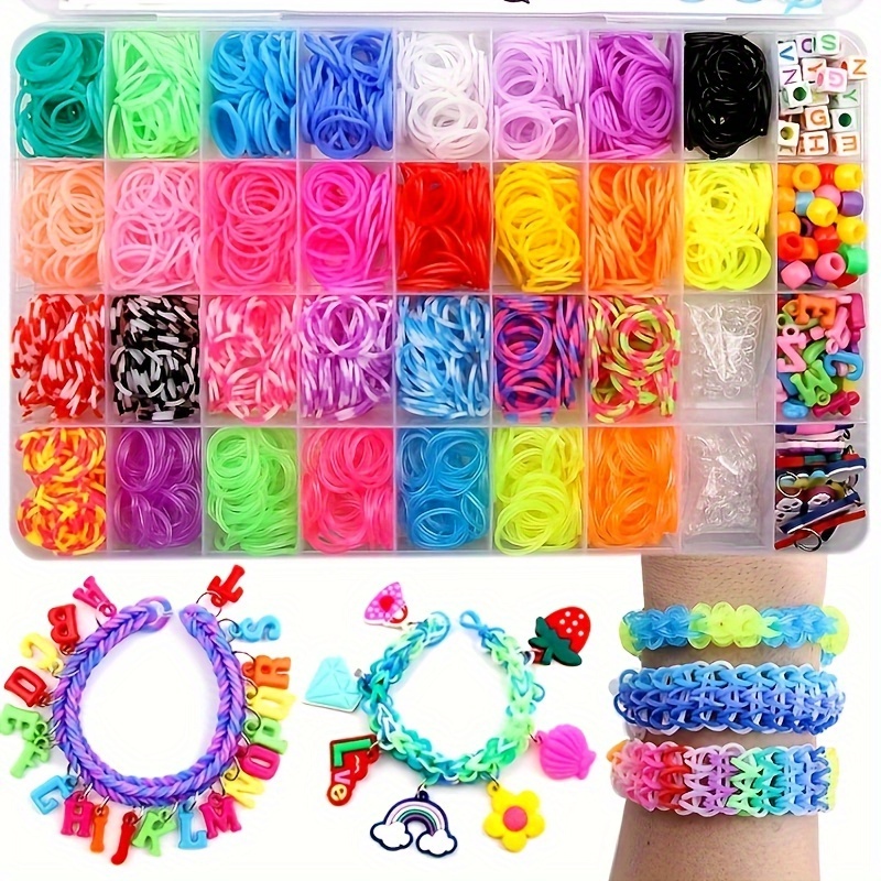 325pcs DIY Looming Band Kit Colored Rubber Bands Handmade Bracelets Jewelry  Rubber Bands Diy Friendship Bracelet