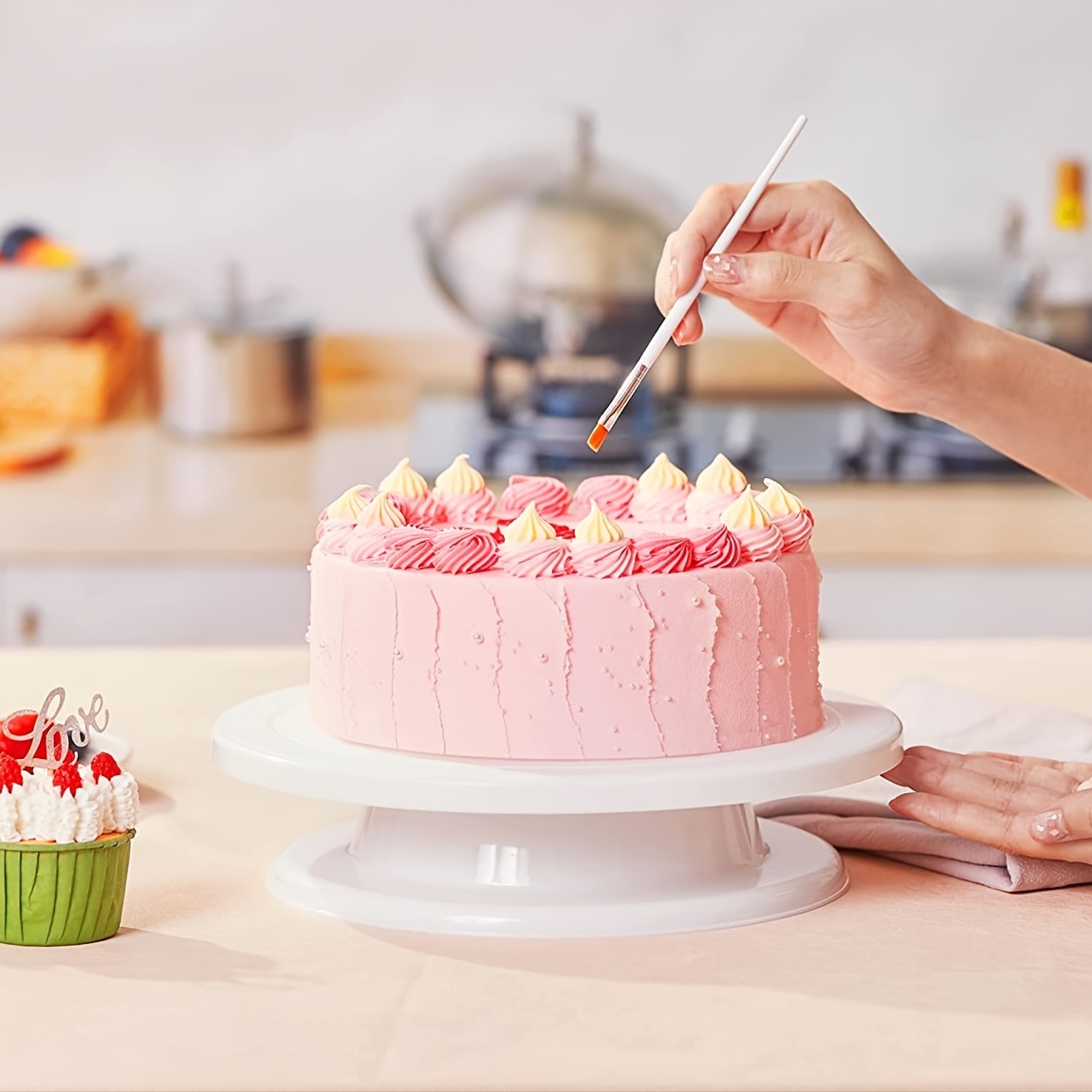 Cake Turntable Cake Decorating Kit Supplies Baking Supplies - Temu