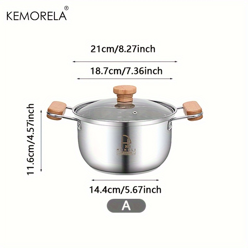 304 Stainless Steel Food Grade Soup Pot Thickened Bottomed - Temu