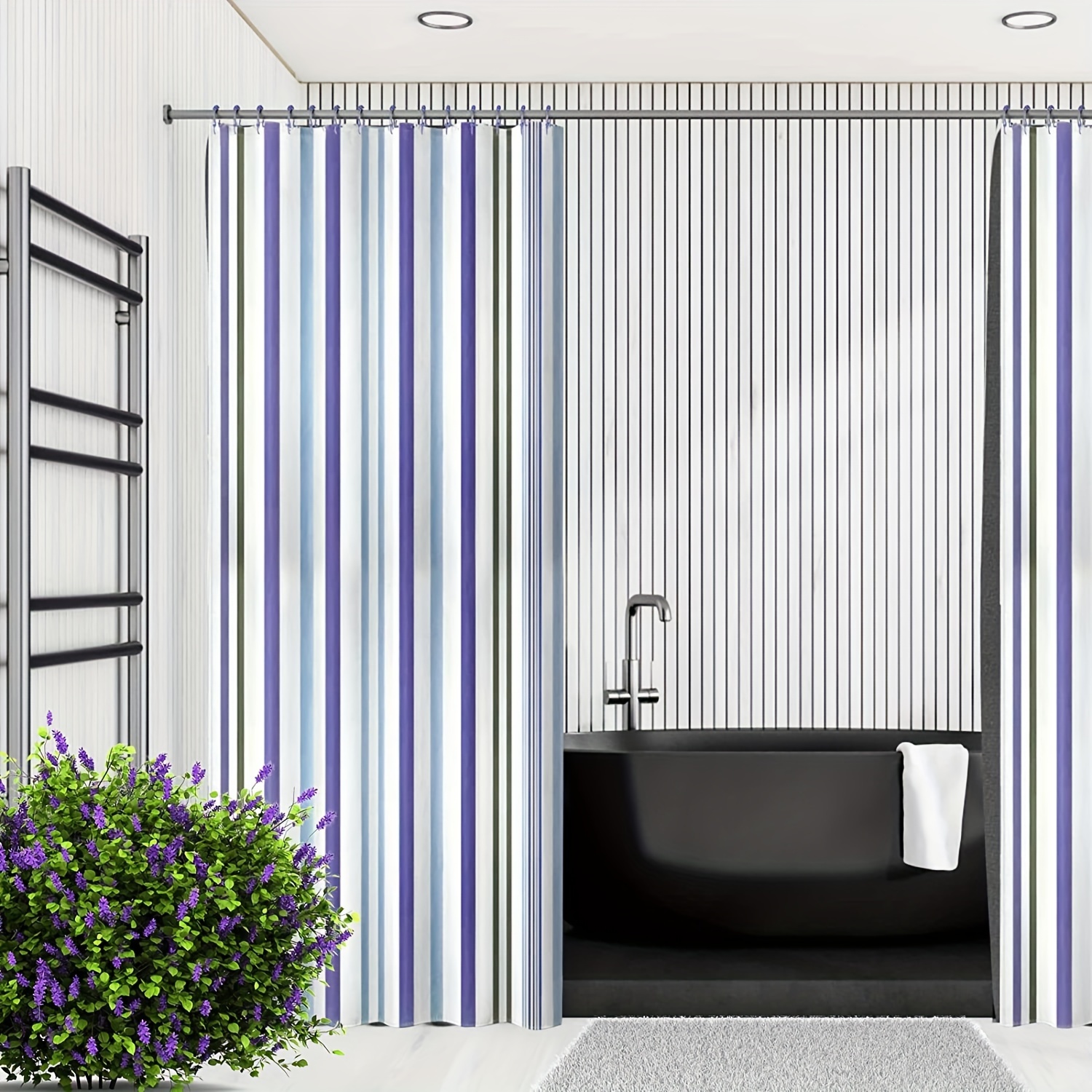 Black Shower Curtain Hooks, Rust Proof Decorative Shower Curtain Rings for  Bathroom, Shower Curtain Hooks for Shower Liner, 12Pcs