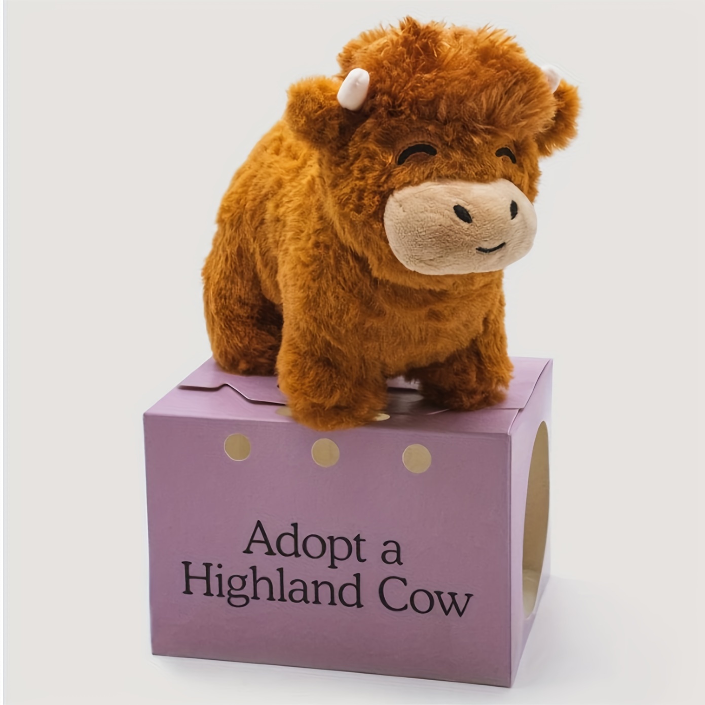 Simulation Highland Cow Family Plush Toys Highland Cow - Temu