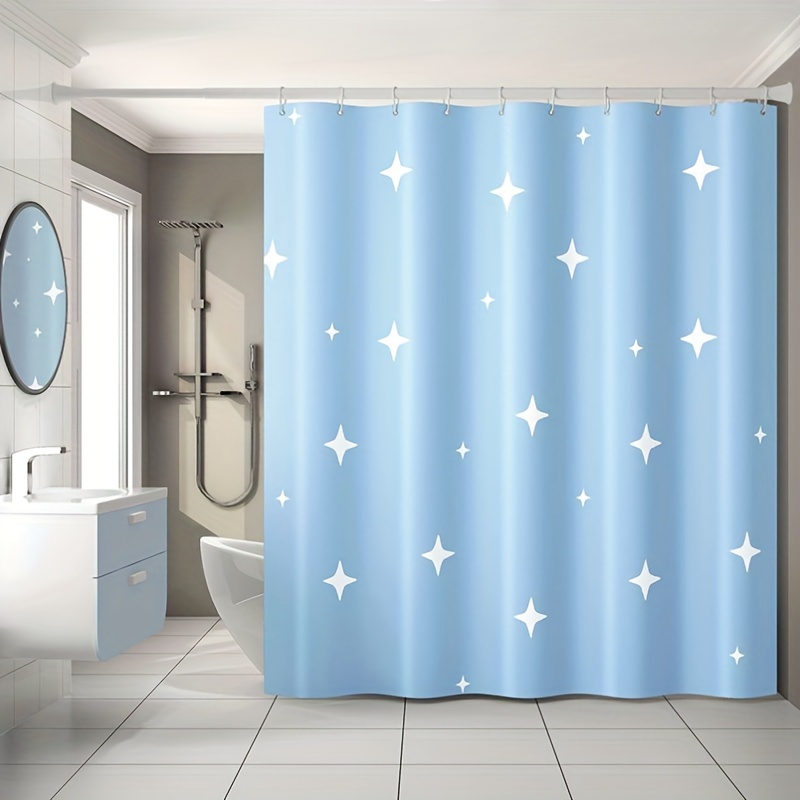 Blue Ocean Pattern Shower Curtain Waterproof Mildew proof - Temu