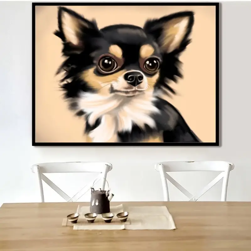 Black Brown Chiweenie Dog - 5D Diamond Painting 